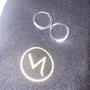 Set of 2 Mejuri 14k White Gold Mini Hoops